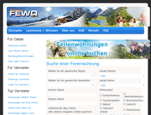 Tablet Screenshot of fewo.ch